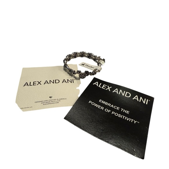 Disney Parks X Alex and Ani bracelet Silver  Mickey Filigree Wrap RS NEW RETIRED - Picture 7 of 16